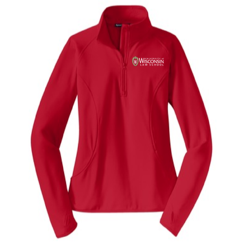 Sport Tek Ladies Sport Wick Stretch Half Zip Pullover -- True Red