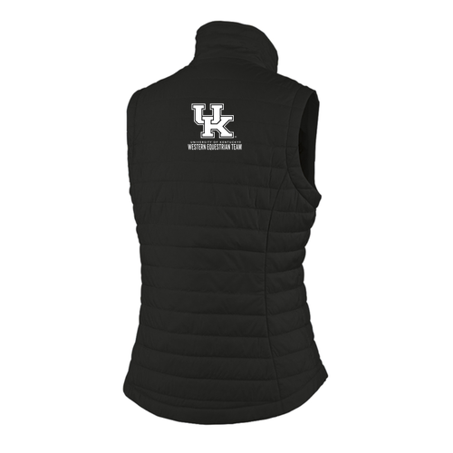 Charles River Ladies Radius Quilted Vest -- Black / Grey