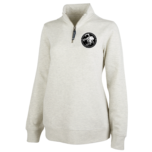 Charles River Women's Crosswind Quarter Zip Sweatshirt -- Oatmeal Heather