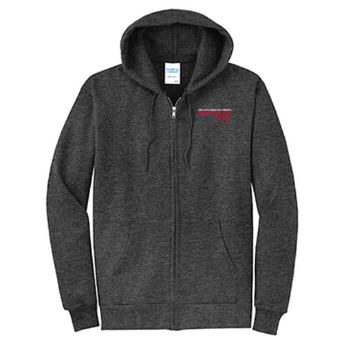 Port and Company Classic Full Zip Hooded Sweatshirt -- Dark Heather Grey