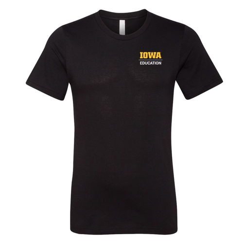 Hawkeye Teacher Bella Canvas Unisex Heather CVC T-Shirt -- Solid Black Blend