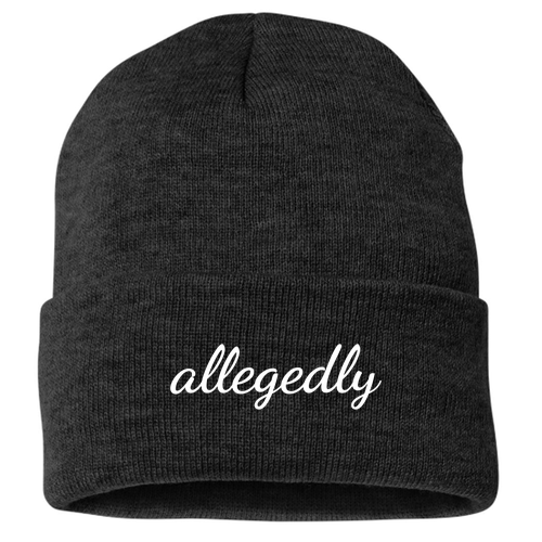Sportsman Fleece Lined Cuffed Beanie -- Black (Embroidery)