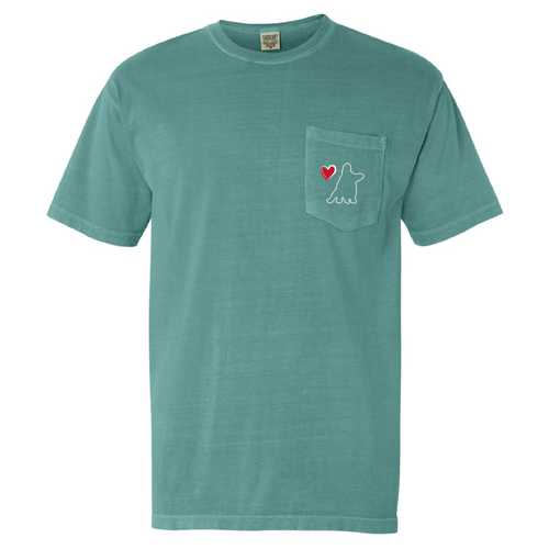 Comfort Colors Short Sleeve Pocket Tee -- Sea Foam