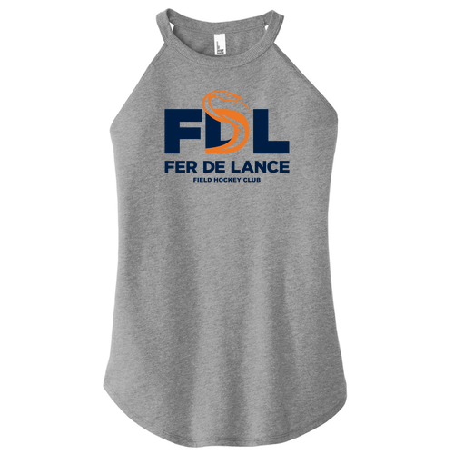 Ladies District Made Soft Perfect Tri Rocker Tank -- Grey Frost, U14