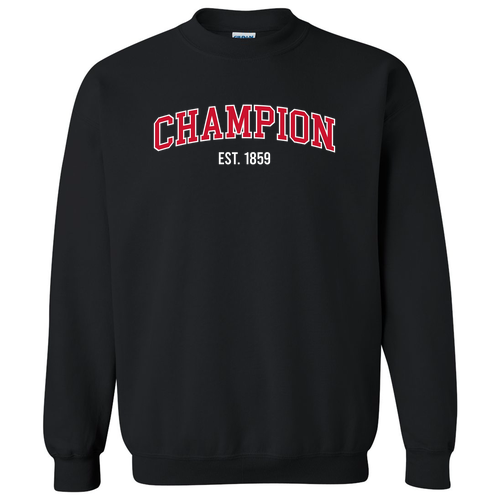 Mens/Unisex Gildan Champion Crewneck Sweatshirt -- Black