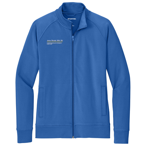Sport-Tek Ladies Sport-Wick Stretch Full-Zip Cadet Jacket -- True Royal