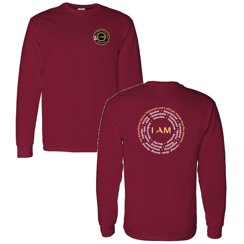 I Am Longsleeve -- Cardinal
