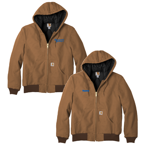 [HIDE] Unisex Carhartt Quilted-Flannel-Lined Duck Active Jacket -- Carhartt Brown