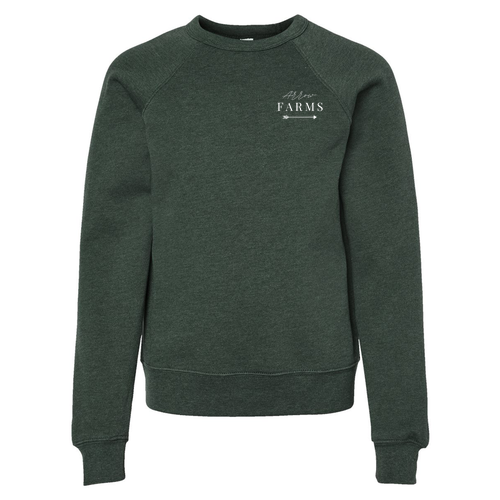 Bella+Canvas Sponge Fleece Classic Crewneck Sweatshirt -- Heather Forest