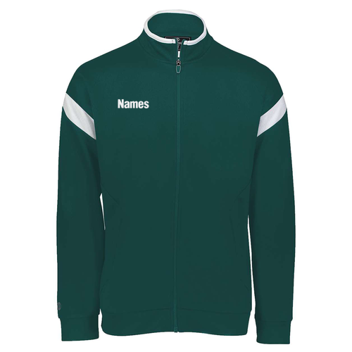 Mens/Unisex Holloway Limitless Full-Zip Jacket -- Dark Green / White