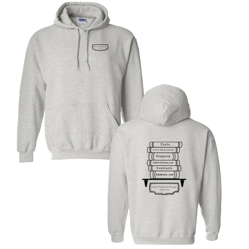 Law Books Hooded Sweatshirt -- Ash