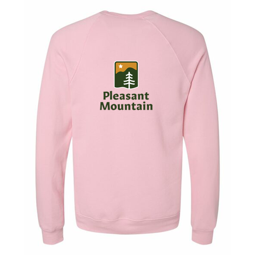 Pleasant Mountain Logo 2 Full color -- Crewneck Sweatshirt Pink