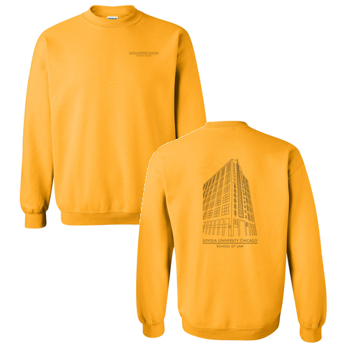 Corboy Law Center Crewneck Sweatshirt -- Gold