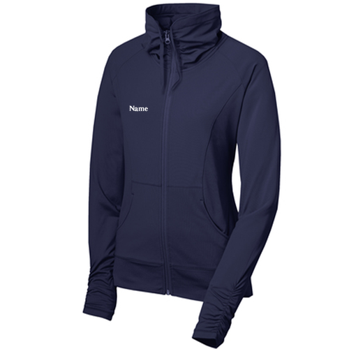 Ladies Sport Tek Sport Wick Stretch Full Zip Jacket -- True Navy