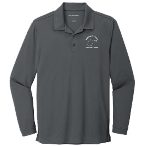 Port Authority Dry Zone Uv Micro-Mesh Long Sleeve Polo -- Graphite