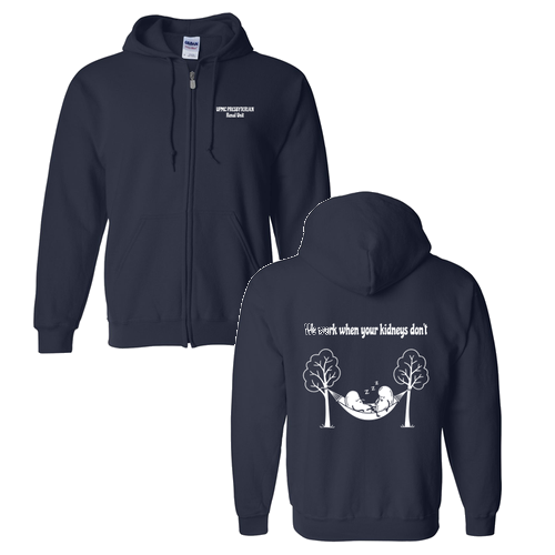 Full Zip Hooded Sweatshirt -- Navy