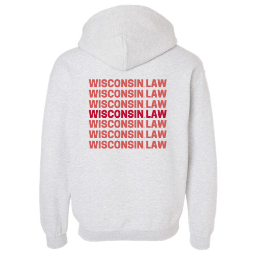 WISCONSIN LAW Hoodie—Ash