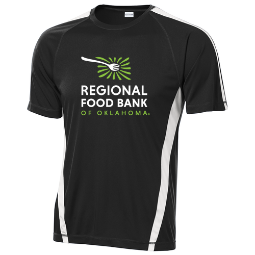 Sport Tek Colorblock Competitor Tee -- Black/ White