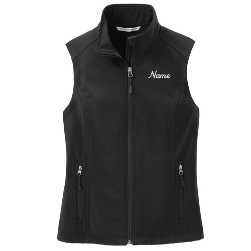 Ladies Port Authority Core Soft Shell Vest -- Black