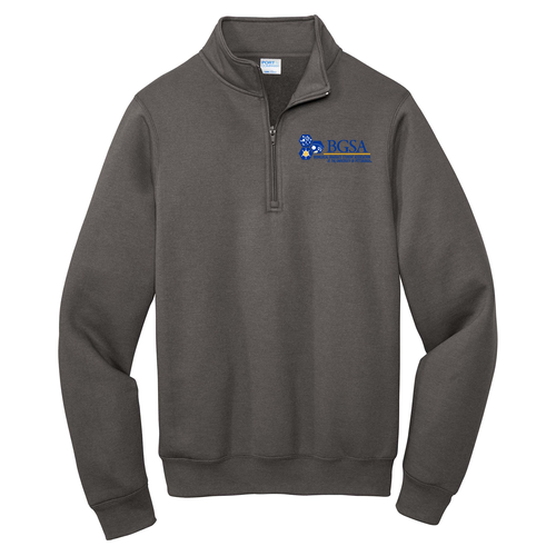 Port and Company Core Fleece Quarter-Zip Pullover Sweatshirt -- Charcoal