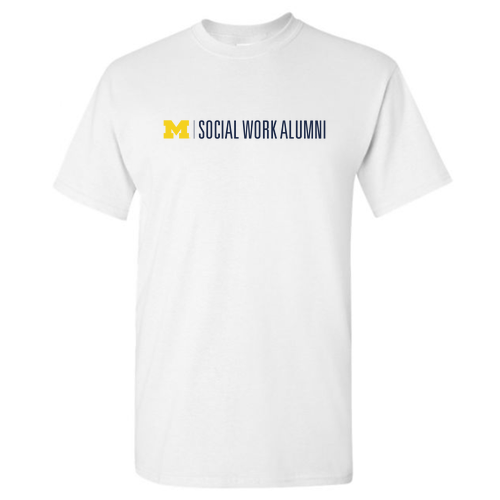 Gildan Heavy Cotton Basic T-Shirt -- White, Alumni Logo