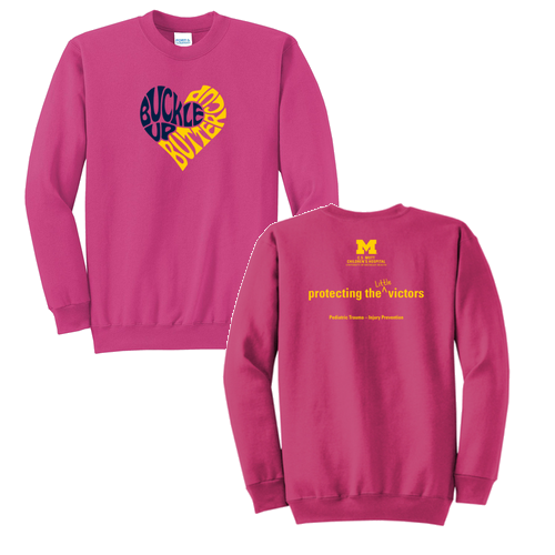 Port and Company Classic Crewneck Sweatshirt -- Sangria