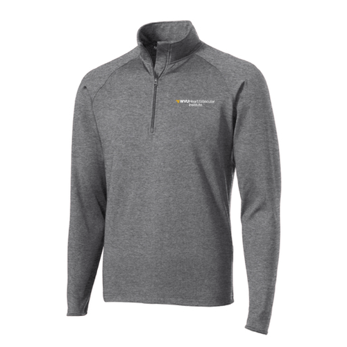 Sport Tek Sport Wick Stretch Half Zip Pullover -- Charcoal Grey Heather