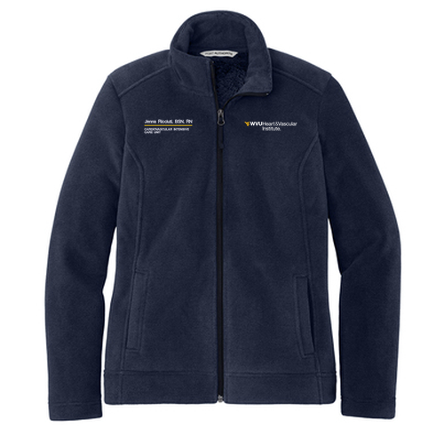 Port Authority Ladies Ultra Warm Brushed Fleece Jacket -- Insignia Blue / River Blue Navy