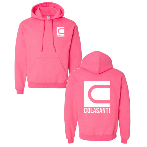 Gildan Heavy Blend Hooded Sweatshirt -- Safety Pink