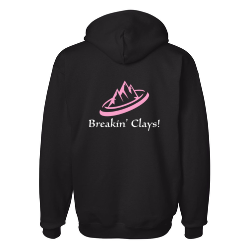 Breakin' Clays Hooded Sweatshirt- Black (Pink)