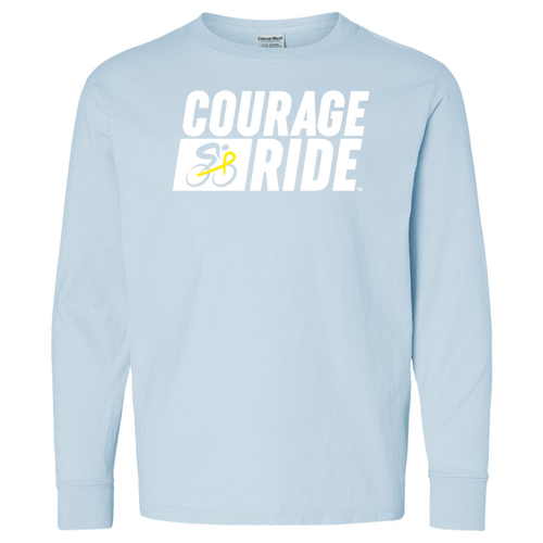 Youth ComfortWash Crew Long-Sleeve T-Shirt -- Soothing Blue