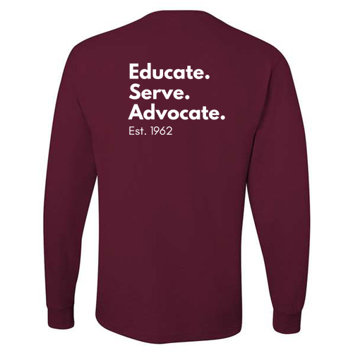 Jerzees Dri-Power Active Adult Longsleeve Tee -- Maroon
