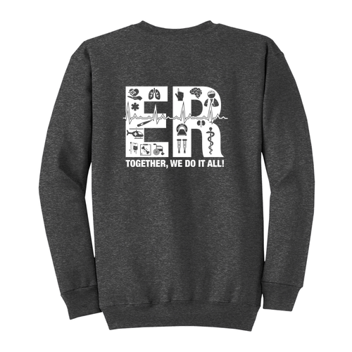 Port and Company Classic Crewneck Sweatshirt -- Dark Heather Grey