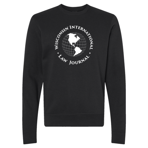 Wisconsin Intern Law J. America Fleece Crewneck Sweatshirt -- Black