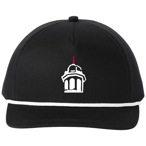 Port Authority Snapback Five-Panel Rope Hat -- Black / White