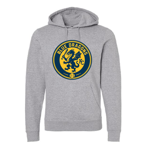 Adult Blue Dragons Baseball Seal Hooded Sweatshirt -- Oxford