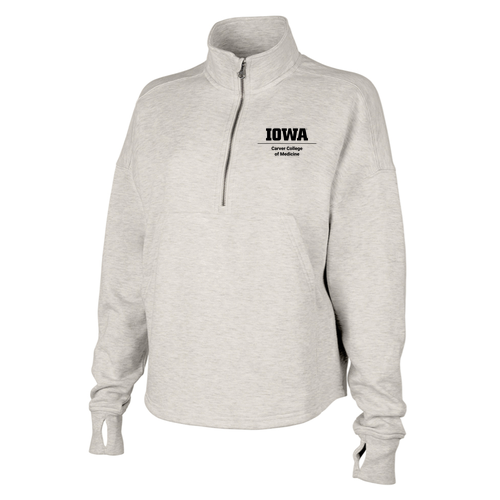 Charles River Apparel Women's Willow Half Zip Sweatshirt -- Oatmeal Heather