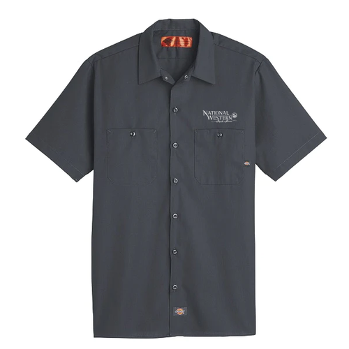 Dickies Industrial Short Sleeve Work Shirt -- Charcoal