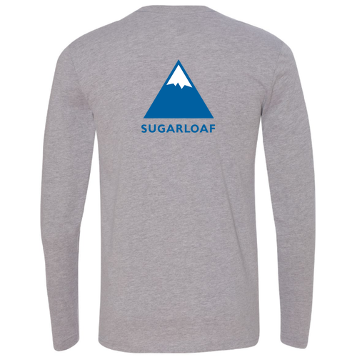 Sugarloaf Logo 2 Blue Ink -- Long Sleeve Heather Grey