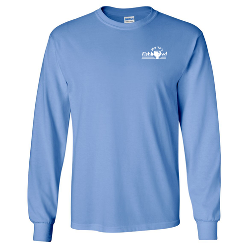 Cotton Long Sleeve Basic T-Shirt -- Carolina Blue