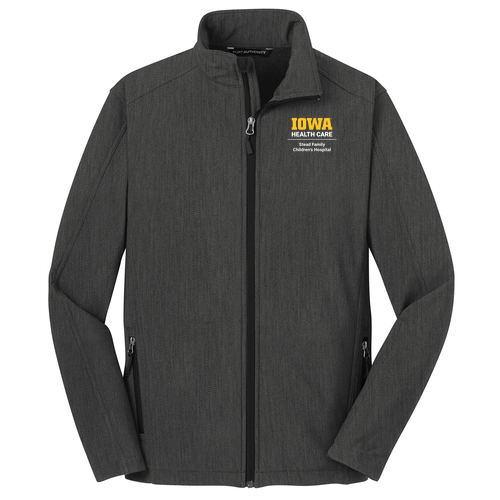 Port Authority Core Soft Shell Jacket -- Black Charcoal Heather