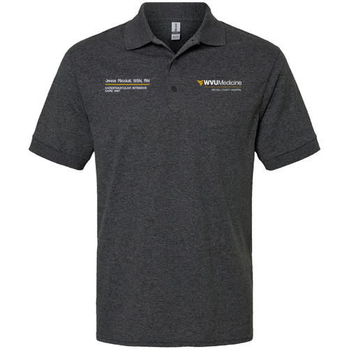 Gildan DryBlend Jersey Polo -- Dark Heather