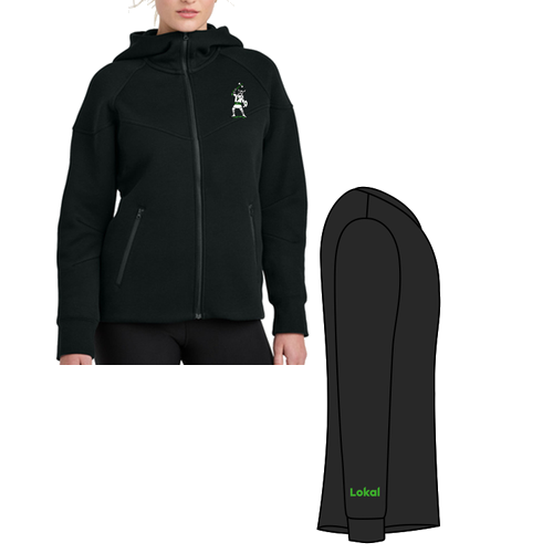 Nike Women’s Tech Fleece Full-Zip Hoodie (Viking Logo) -- Black