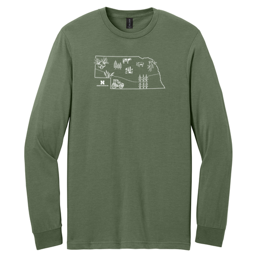 Gildan Softstyle CVC Long Sleeve Tee -- Cactus
