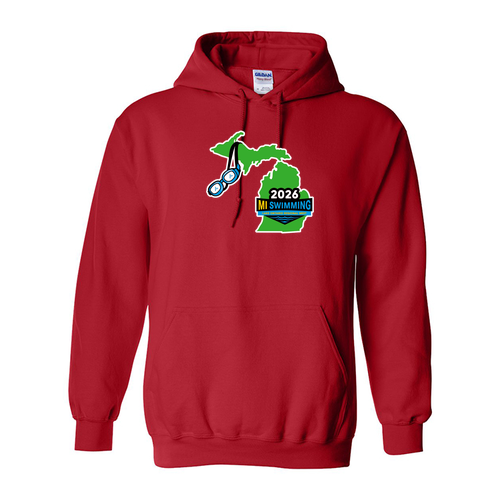 Mens/Unisex Gildan Heavy Blend Hooded Sweatshirt -- Red