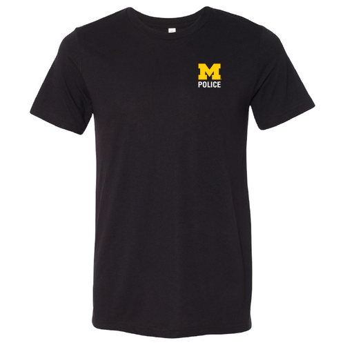 Bella Canvas Triblend Short Sleeve T-Shirt -- Solid Black TriBlend, Stacked Logo