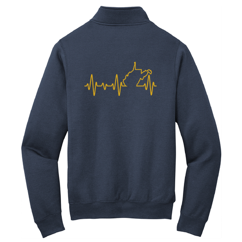 Screen Printed Port and Company Core Fleece Quarter-Zip Pullover Sweatshirt -- Navy