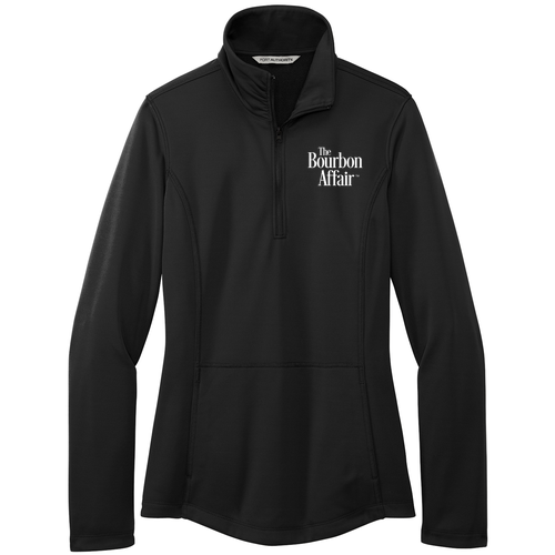 Port Authority LADIES Smooth Fleece 1/4 Zip -- Deep Black
