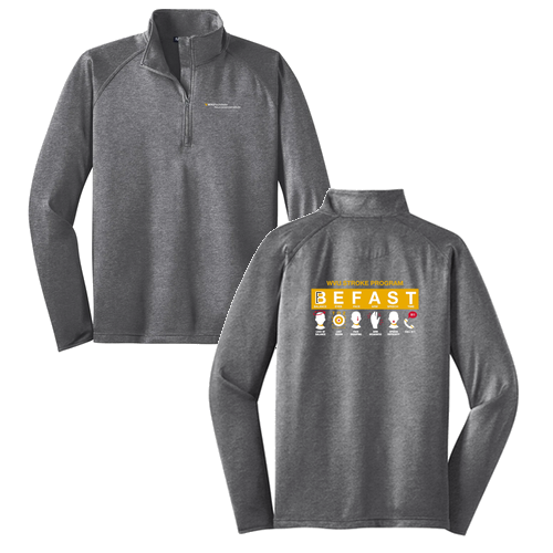 Sport Tek Sport Wick Stretch Half Zip Pullover -- Charcoal Grey Heather