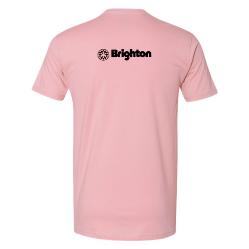 Brighton Logo 2 Black Ink -- Short Sleeve Light Pink